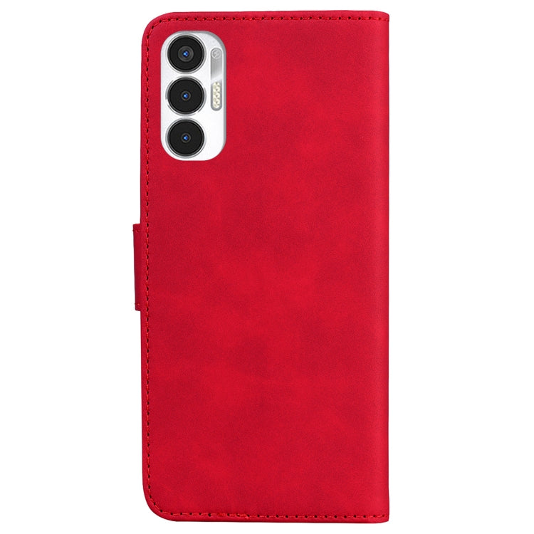 For Tecno Pova 3 LE7 Skin Feel Pure Color Flip Leather Phone Case