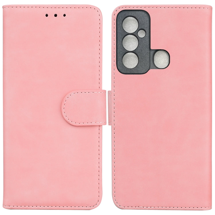 For Tecno Spark 6 GO Skin Feel Pure Color Flip Leather Phone Case