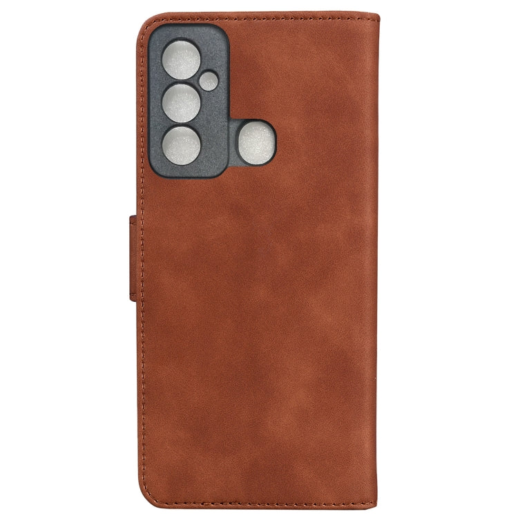 For Tecno Spark 6 GO Skin Feel Pure Color Flip Leather Phone Case