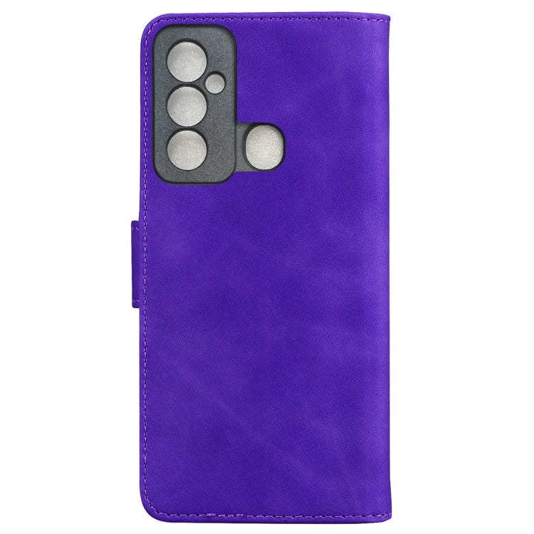 For Tecno Spark 6 GO Skin Feel Pure Color Flip Leather Phone Case