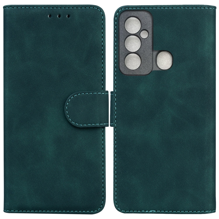 For Tecno Spark 6 GO Skin Feel Pure Color Flip Leather Phone Case