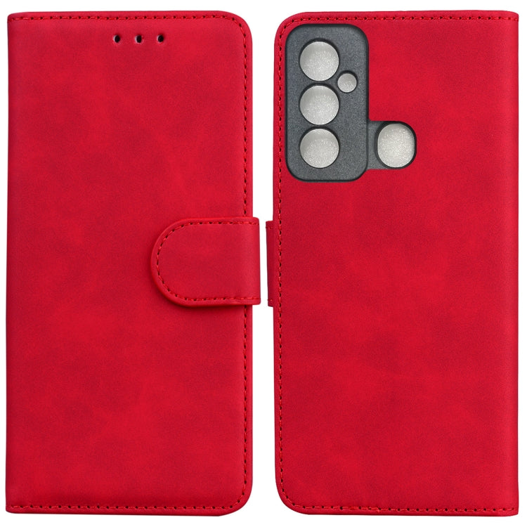 For Tecno Spark 6 GO Skin Feel Pure Color Flip Leather Phone Case