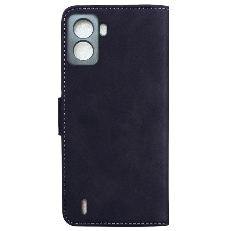 For Tecno Pop 6 No Fingerprints Skin Feel Pure Color Flip Leather Phone Case