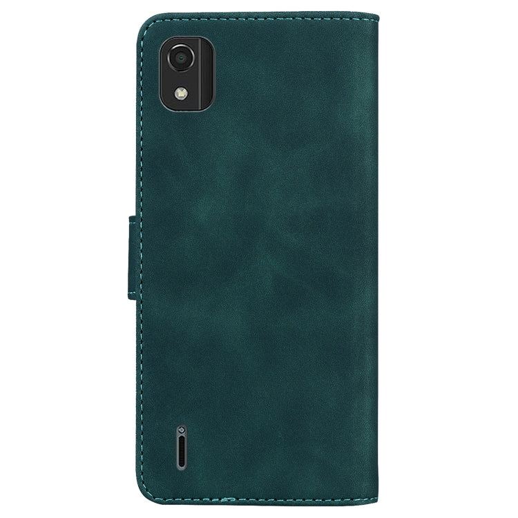For Nokia C2 2nd Edition Skin Feel Pure Color Flip Leather Phone Case