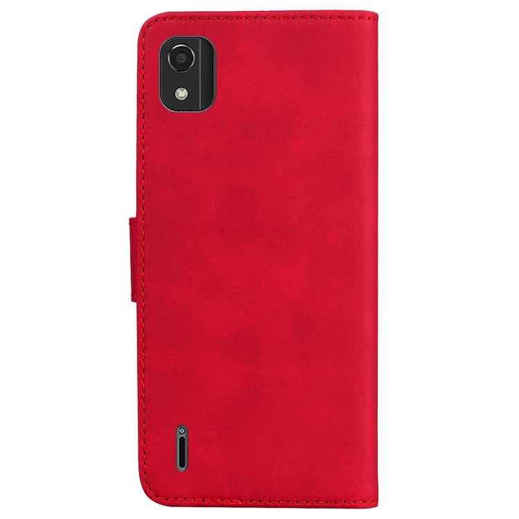 For Nokia C2 2nd Edition Skin Feel Pure Color Flip Leather Phone Case