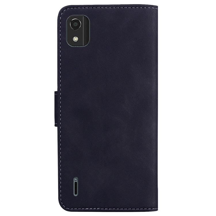 For Nokia C2 2nd Edition Skin Feel Pure Color Flip Leather Phone Case