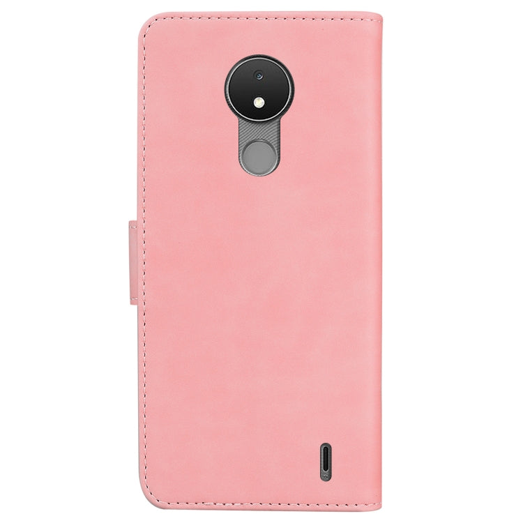 For Nokia C21 Skin Feel Pure Color Flip Leather Phone Case