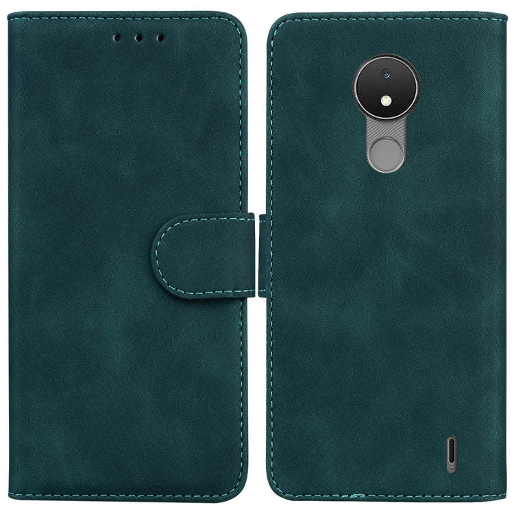 For Nokia C21 Skin Feel Pure Color Flip Leather Phone Case