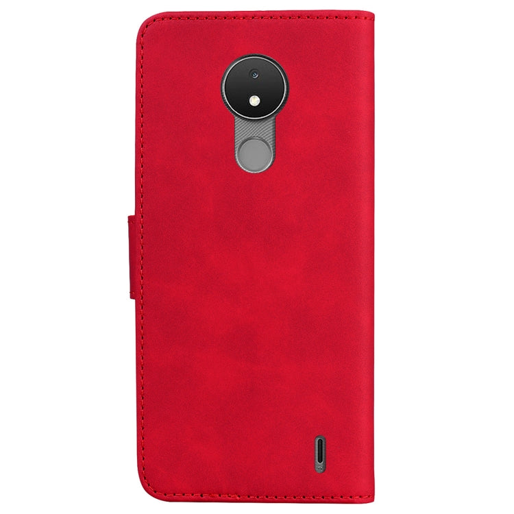 For Nokia C21 Skin Feel Pure Color Flip Leather Phone Case