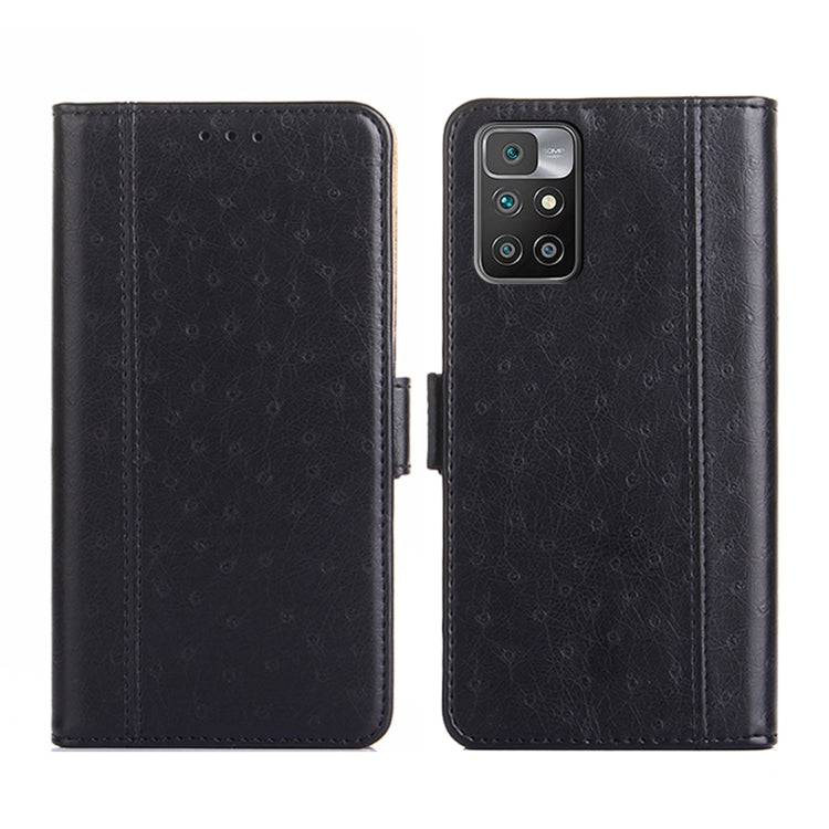 For Xiaomi Redmi 10 Ostrich Texture Flip Leather Phone Case