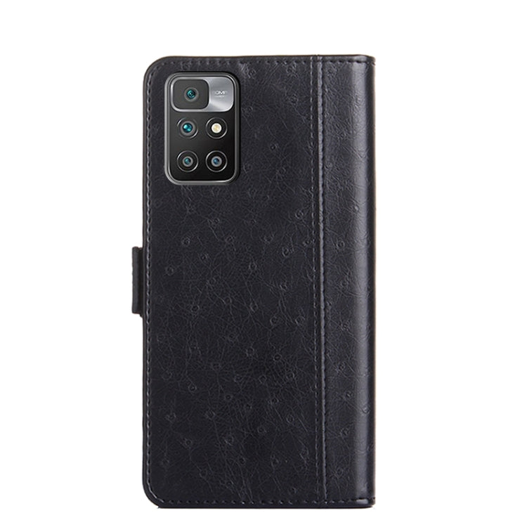 For Xiaomi Redmi 10 Ostrich Texture Flip Leather Phone Case