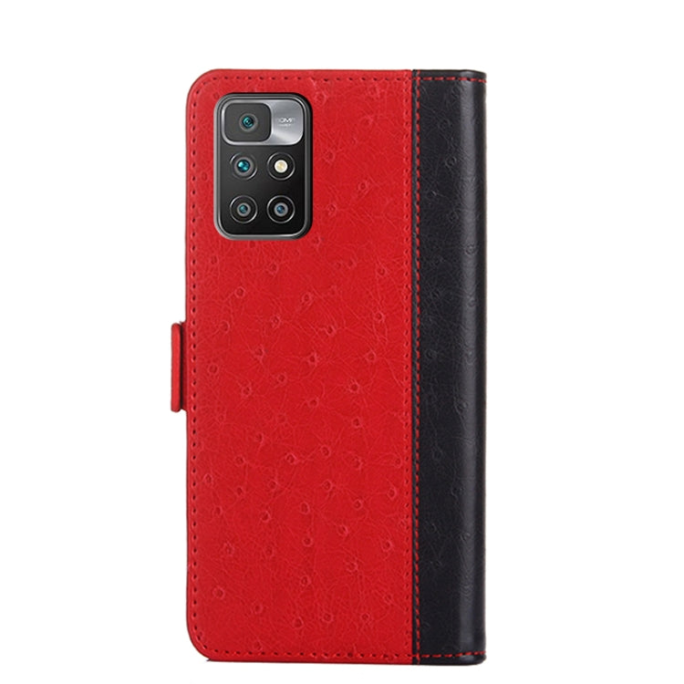For Xiaomi Redmi 10 Ostrich Texture Flip Leather Phone Case