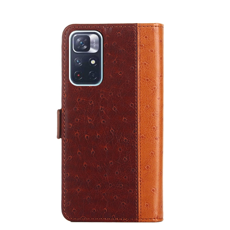 For Xiaomi Redmi Note 11 5G / Poco M4 Pro 5G Ostrich Texture Flip Leather Phone Case