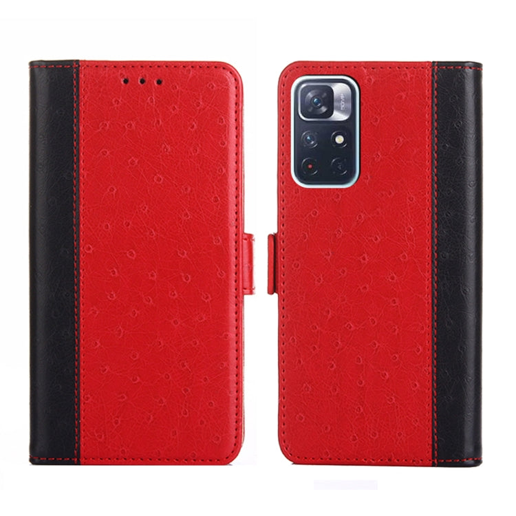 For Xiaomi Redmi Note 11 5G / Poco M4 Pro 5G Ostrich Texture Flip Leather Phone Case