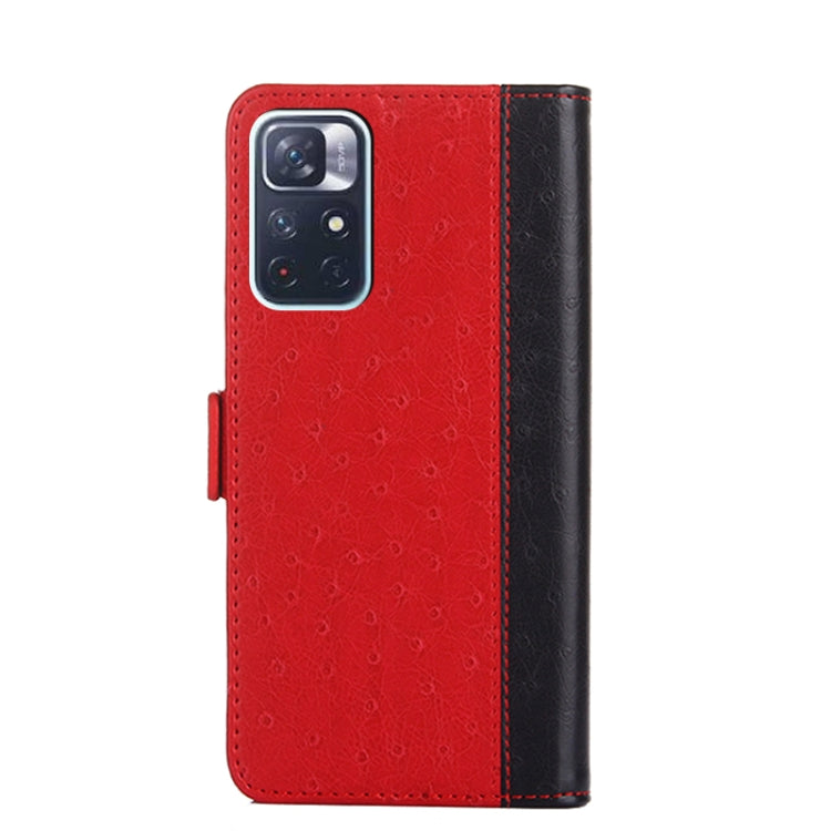 For Xiaomi Redmi Note 11 5G / Poco M4 Pro 5G Ostrich Texture Flip Leather Phone Case