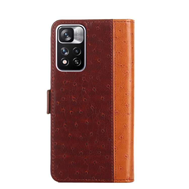 For Xiaomi Redmi Note 11 Pro 5G / Note 11 Pro+ 5G Ostrich Texture Flip Leather Phone Case