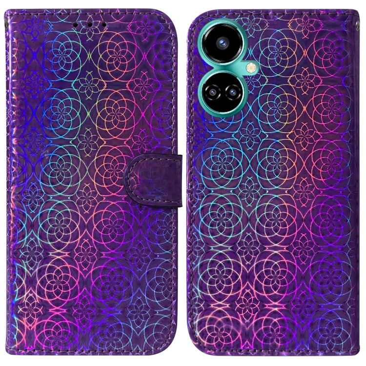 For Tecno Camon 19 Colorful Magnetic Buckle Leather Phone Case