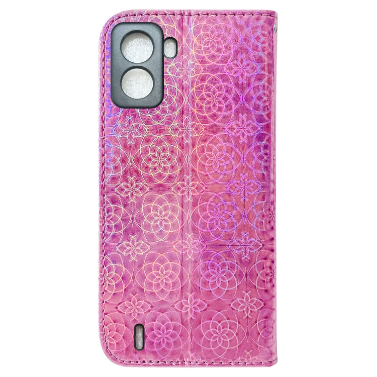 For Tecno Pop 6 No Fingerprints Colorful Magnetic Buckle Leather Phone Case