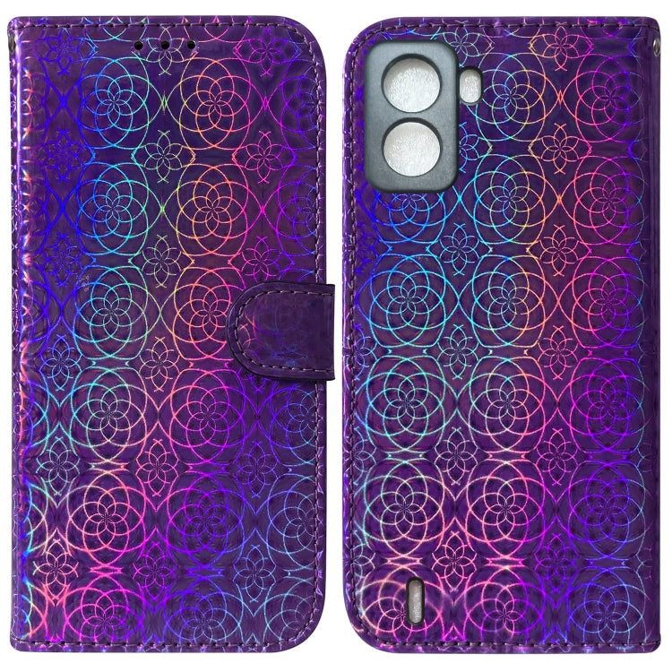 For Tecno Pop 6 No Fingerprints Colorful Magnetic Buckle Leather Phone Case
