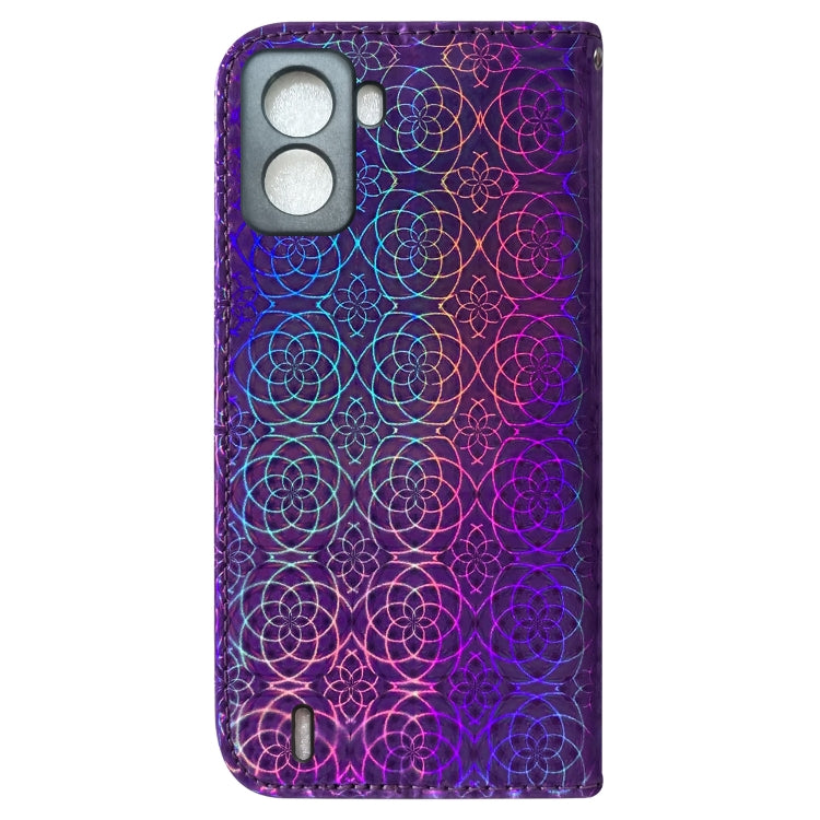 For Tecno Pop 6 No Fingerprints Colorful Magnetic Buckle Leather Phone Case