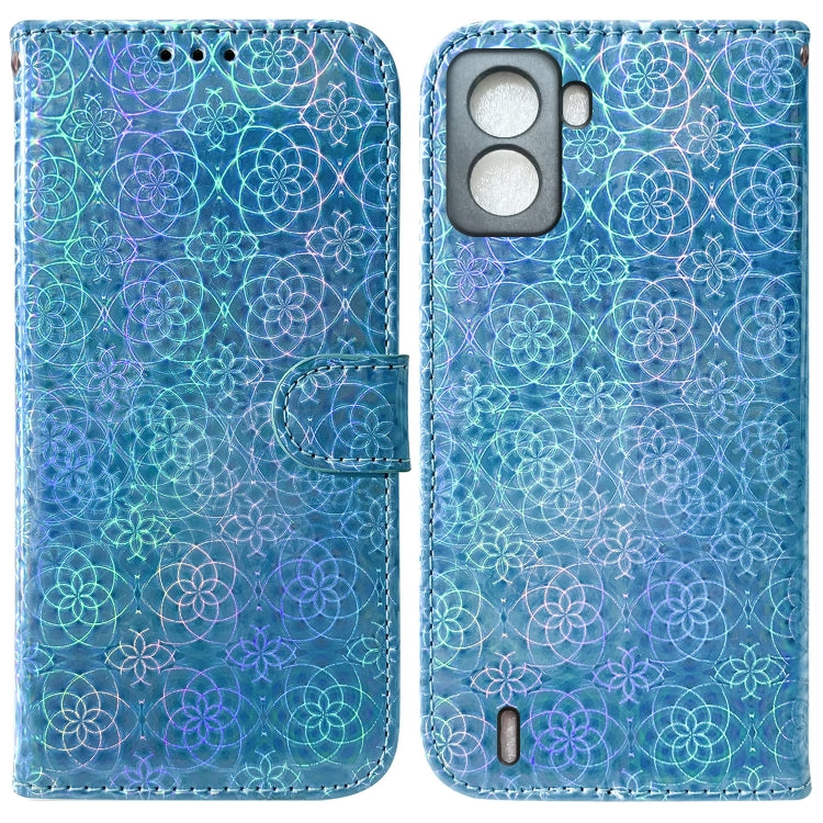For Tecno Pop 6 No Fingerprints Colorful Magnetic Buckle Leather Phone Case