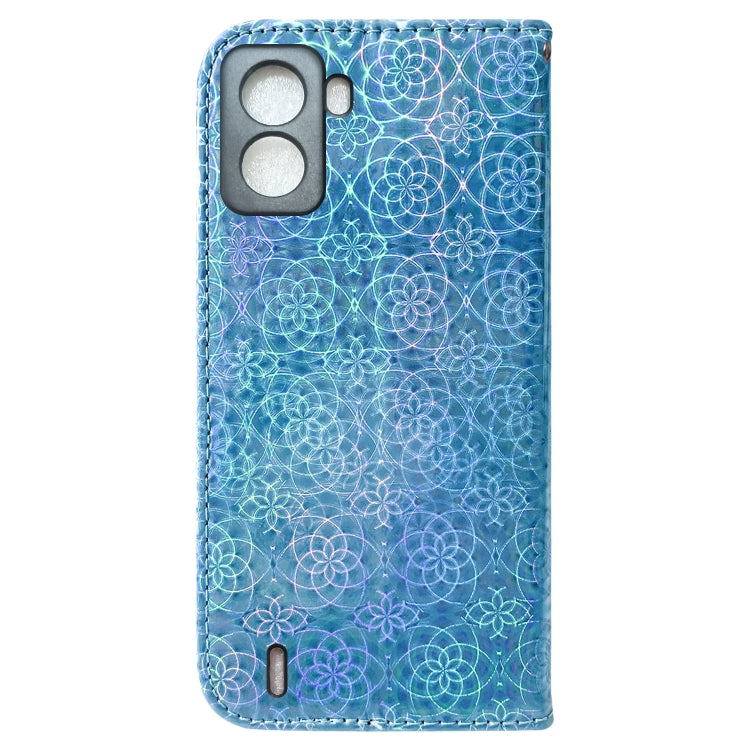 For Tecno Pop 6 No Fingerprints Colorful Magnetic Buckle Leather Phone Case