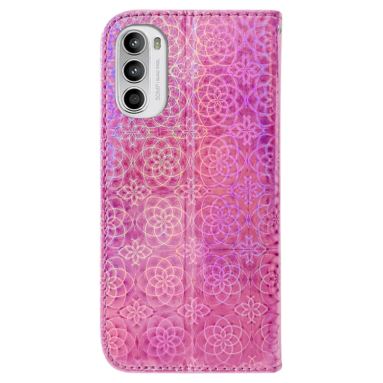 For Motorola Moto G62 5G Colorful Magnetic Buckle Leather Phone Case