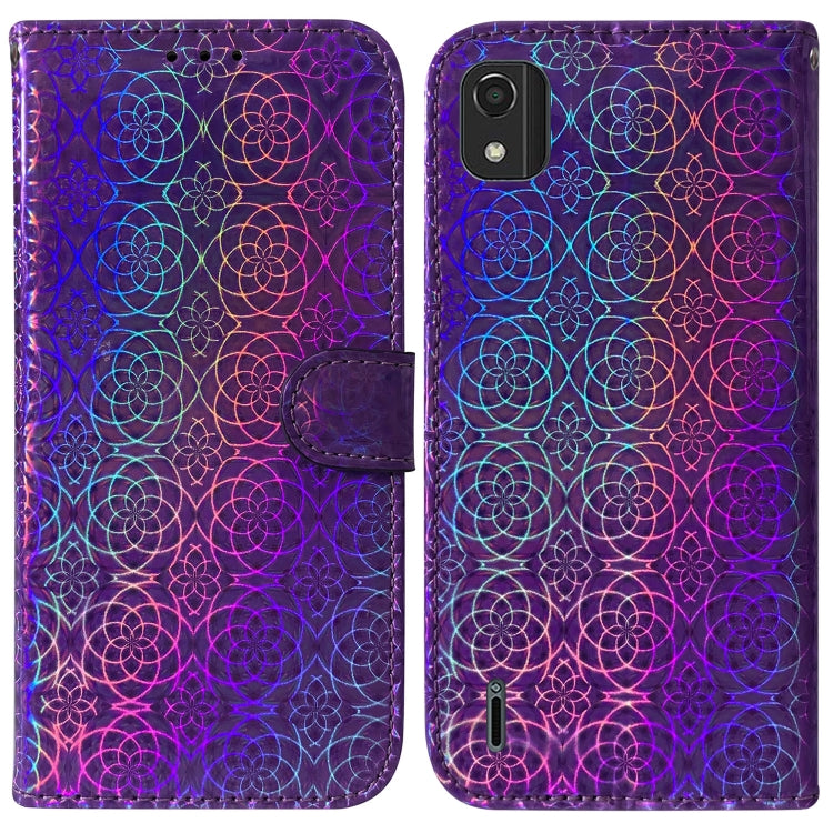 For Nokia C2 2nd Edition Colorful Magnetic Buckle Leather Phone Case