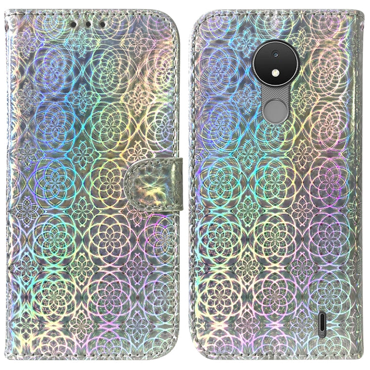For Nokia C21 Colorful Magnetic Buckle Leather Phone Case