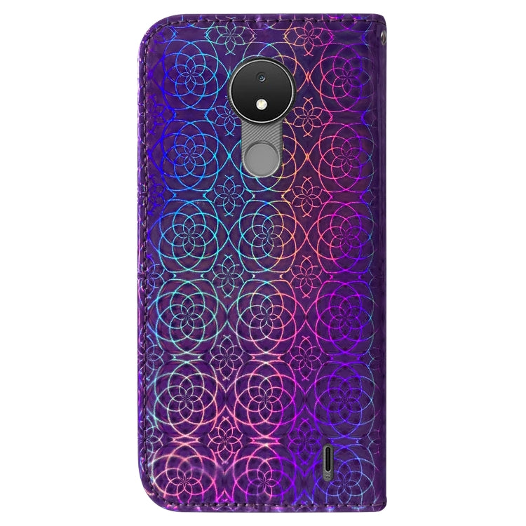 For Nokia C21 Colorful Magnetic Buckle Leather Phone Case