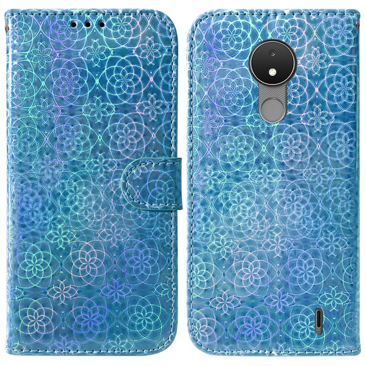 For Nokia C21 Colorful Magnetic Buckle Leather Phone Case