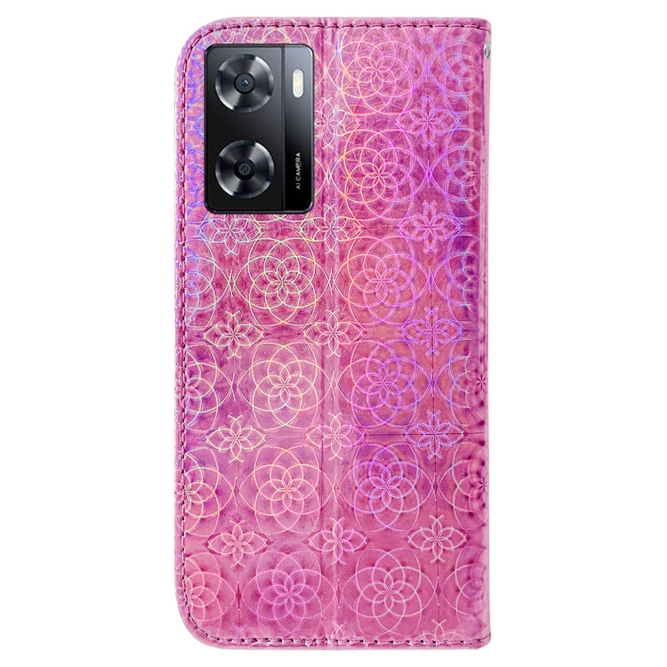 For OPPO A57 2022 4G/A57 2022 5G/Realme Q5i/Realme V23 5G/Realme Narzo 50 5G/A77 5G Colorful Magnetic Buckle Leather Phone Case