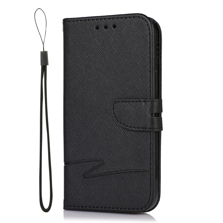 For iPhone 13 mini Cross Texture Horizontal Flip Leather Phone Case
