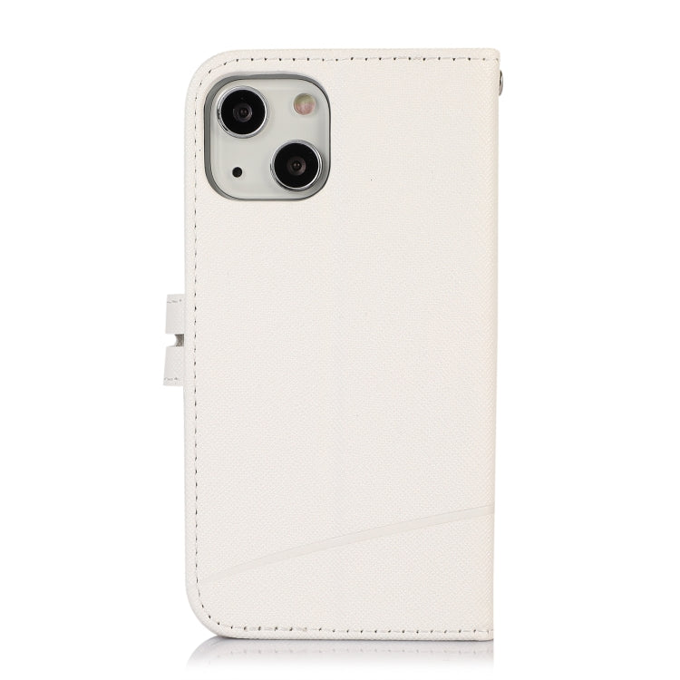 For iPhone 13 mini Cross Texture Horizontal Flip Leather Phone Case