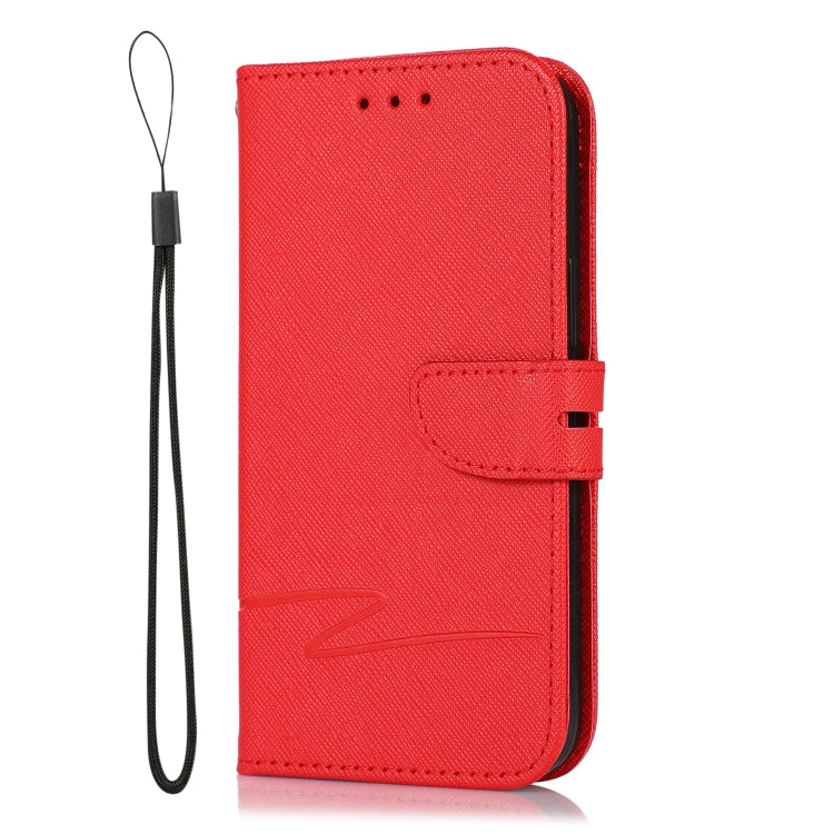 For iPhone 13 mini Cross Texture Horizontal Flip Leather Phone Case