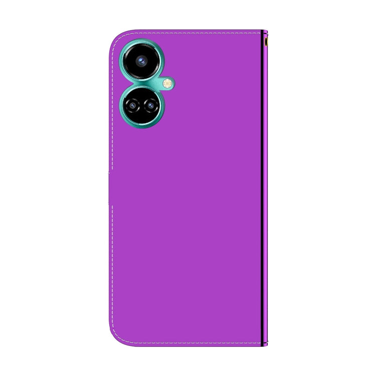For Tecno Camon 19 Imitated Mirror Surface Horizontal Flip Leather Phone Case