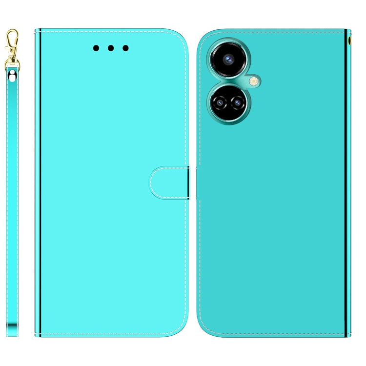 For Tecno Camon 19 Imitated Mirror Surface Horizontal Flip Leather Phone Case