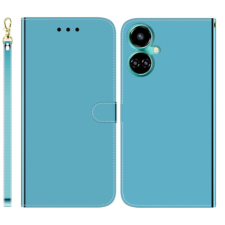 For Tecno Camon 19 Imitated Mirror Surface Horizontal Flip Leather Phone Case
