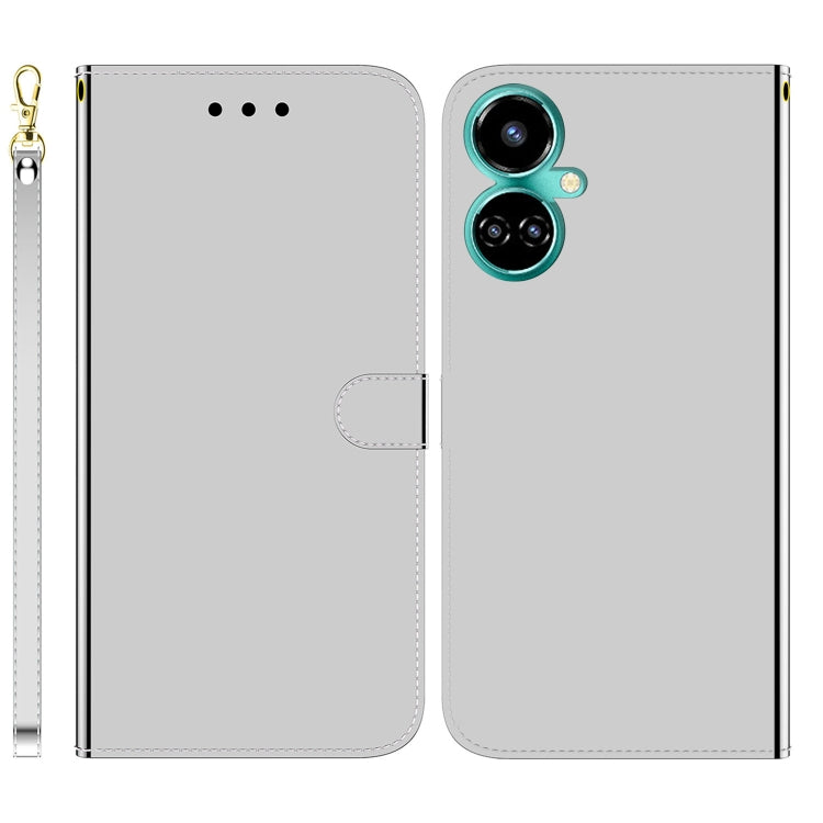 For Tecno Camon 19 Imitated Mirror Surface Horizontal Flip Leather Phone Case