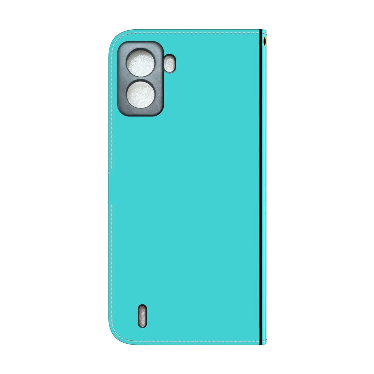 For Tecno Pop 6 No Fingerprints Imitated Mirror Surface Horizontal Flip Leather Phone Case