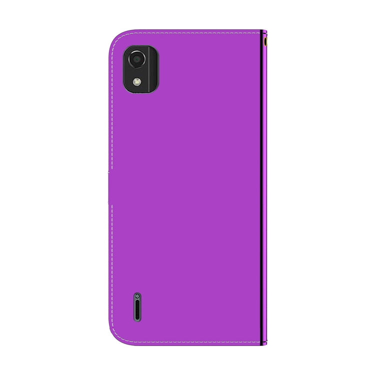 For Nokia C2 2nd Edition Imitated Mirror Surface Horizontal Flip Leather Phone Case