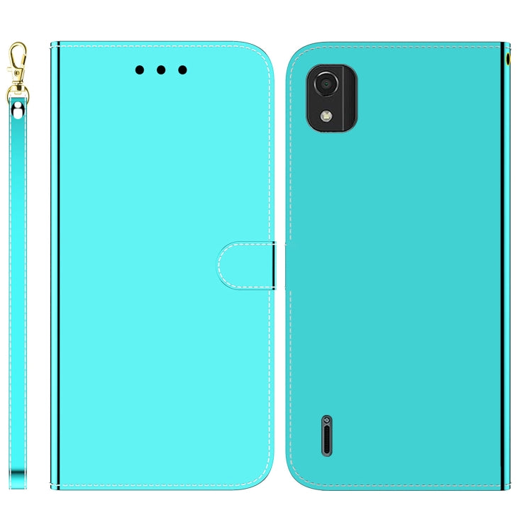 For Nokia C2 2nd Edition Imitated Mirror Surface Horizontal Flip Leather Phone Case