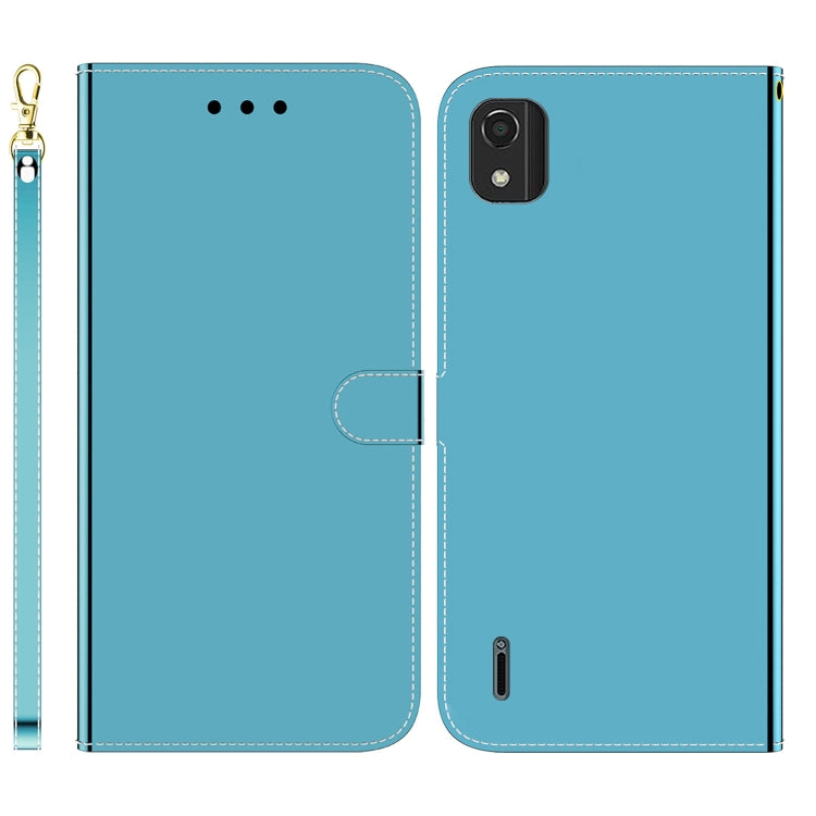 For Nokia C2 2nd Edition Imitated Mirror Surface Horizontal Flip Leather Phone Case