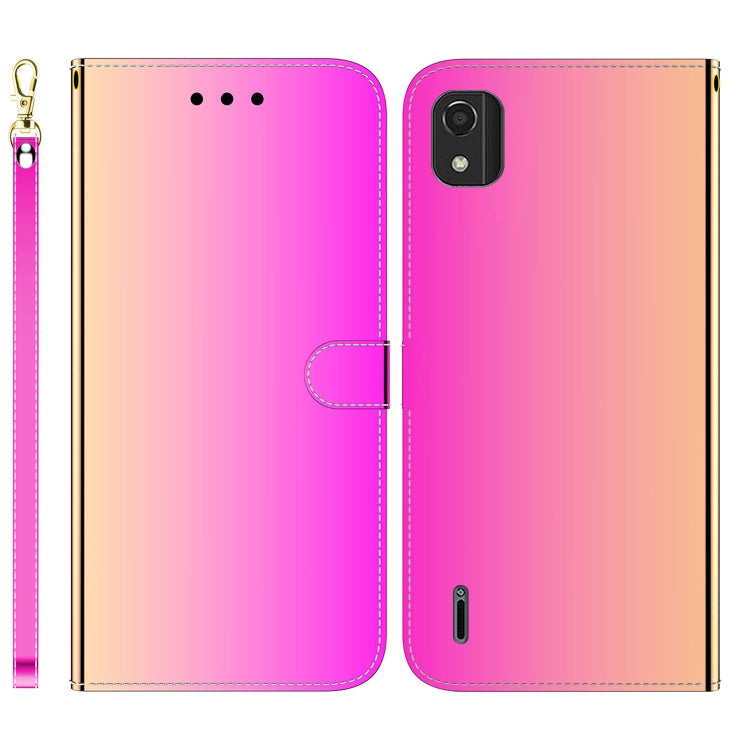 For Nokia C2 2nd Edition Imitated Mirror Surface Horizontal Flip Leather Phone Case