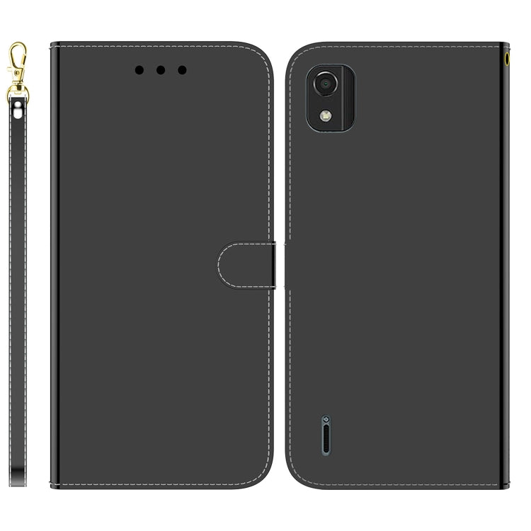 For Nokia C2 2nd Edition Imitated Mirror Surface Horizontal Flip Leather Phone Case