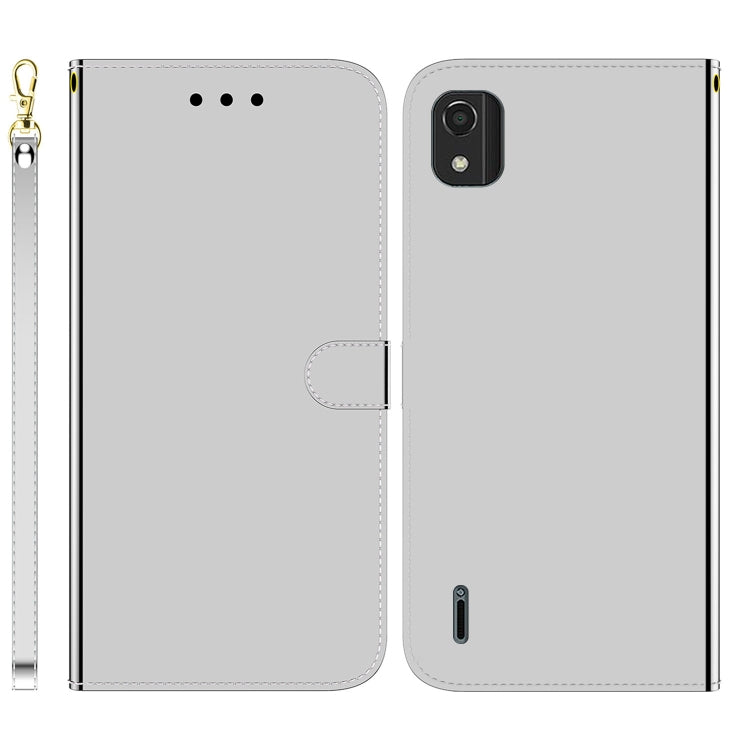For Nokia C2 2nd Edition Imitated Mirror Surface Horizontal Flip Leather Phone Case