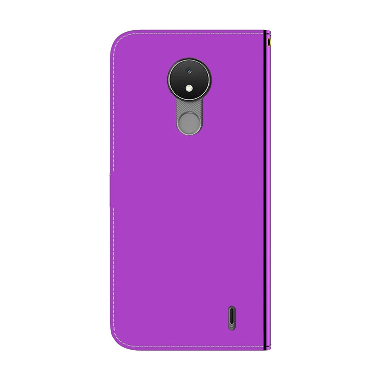 For Nokia C21 Imitated Mirror Surface Horizontal Flip Leather Phone Case