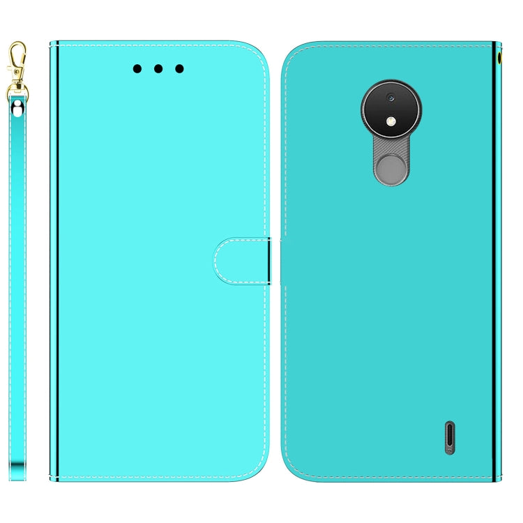 For Nokia C21 Imitated Mirror Surface Horizontal Flip Leather Phone Case