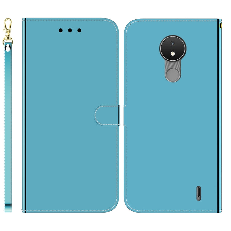 For Nokia C21 Imitated Mirror Surface Horizontal Flip Leather Phone Case