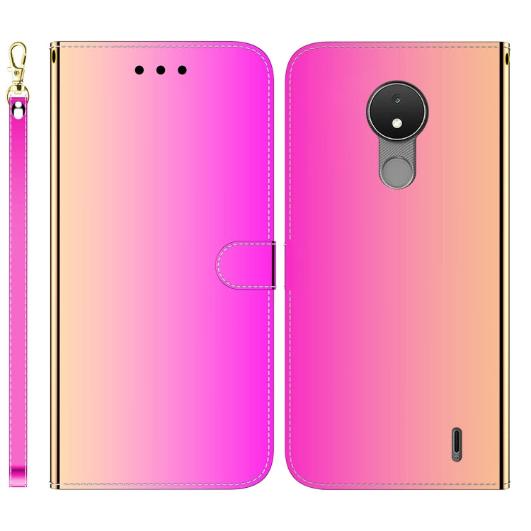 For Nokia C21 Imitated Mirror Surface Horizontal Flip Leather Phone Case